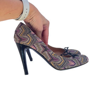 Missoni Purple Hue fabric heels pumps size 39